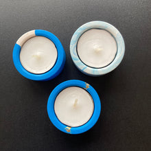 Charger l'image dans la galerie, Trio bougeoirs bleu grec