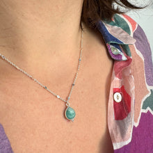 Charger l'image dans la galerie, Collier argent et goutte amazonite