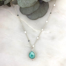Charger l'image dans la galerie, Collier argent et goutte amazonite