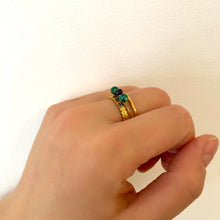 Charger l'image dans la galerie, Bague Rubis zoisite dorée