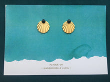 Charger l'image dans la galerie, Boucles coquillage blue sand - plaqué or