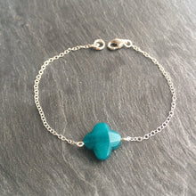 Charger l'image dans la galerie, Bracelets pierre fine fleur argent 925