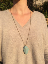 Charger l'image dans la galerie, Sautoirs diamants bois bleu gris patiné