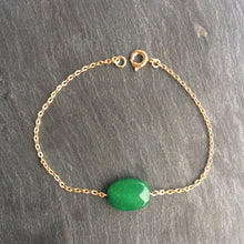 Charger l'image dans la galerie, Bracelets pierre fine ovale gold filled