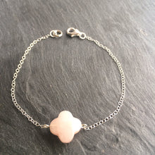 Charger l'image dans la galerie, Bracelets pierre fine fleur argent 925