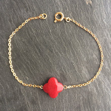 Charger l'image dans la galerie, Bracelets pierre fine fleur gold filled