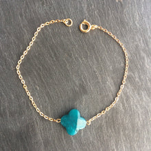 Charger l'image dans la galerie, Bracelets pierre fine fleur gold filled