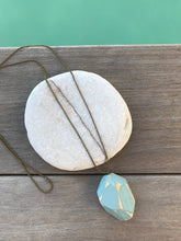 Charger l'image dans la galerie, Sautoirs diamants bois bleu gris patiné