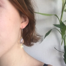 Charger l'image dans la galerie, Boucles d'oreilles plaqué or - quartz rose