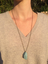 Charger l'image dans la galerie, Sautoirs diamants bois bleu gris