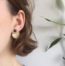 Charger l'image dans la galerie, Boucles coquillage blue sand - plaqué or