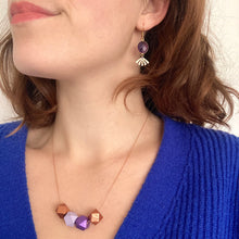 Charger l'image dans la galerie, Boucles d'oreilles plaquées or & améthyste