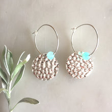 Charger l'image dans la galerie, Créoles argent & amazonite