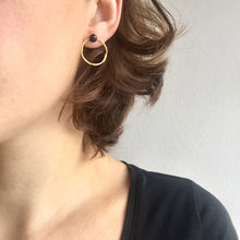 Charger l'image dans la galerie, Boucles anneau blue sand - plaqué or