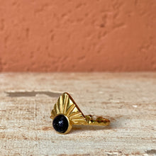 Charger l'image dans la galerie, Bague Dune plaquée or & blue sand