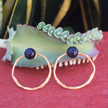 Charger l'image dans la galerie, Boucles anneau blue sand - plaqué or