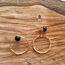 Charger l'image dans la galerie, Boucles anneau blue sand - plaqué or