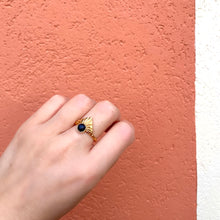 Charger l'image dans la galerie, Bague Dune plaquée or & blue sand