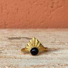 Charger l'image dans la galerie, Bague Dune plaquée or & blue sand