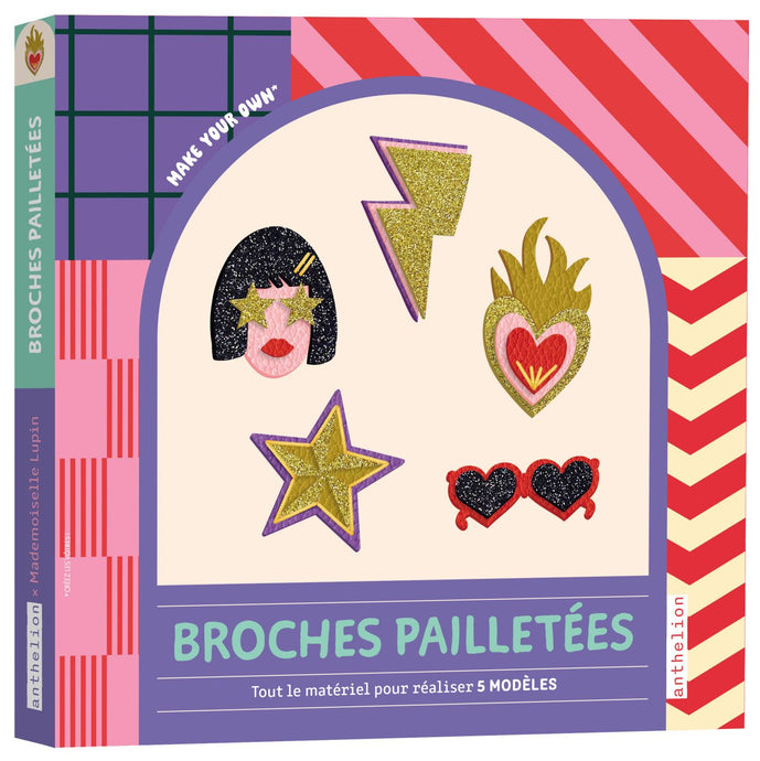 Broches pailletées rock