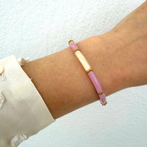 Bracelet cercle rose