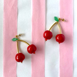 Boucles cerises dorées