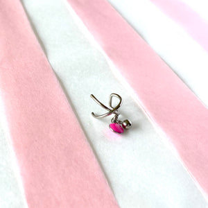 Bague d'oreille cherry rose