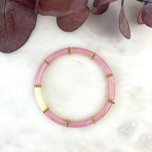 Bracelet cercle rose