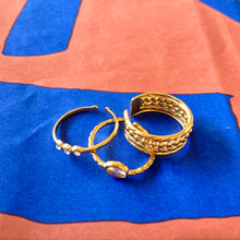 Charger l&#39;image dans la galerie, Bague quatre rangs en acier doré