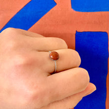 Charger l&#39;image dans la galerie, Bague en acier et pierres