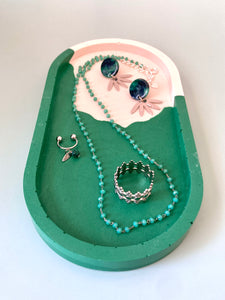 Collier argenté & perles turquoise