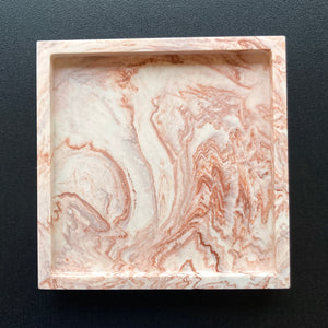 Coupelle carrée marbre terracotta