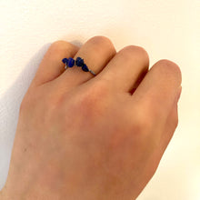 Charger l&#39;image dans la galerie, Bague Lapis argentée