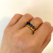 Charger l&#39;image dans la galerie, Bague Lapis dorée