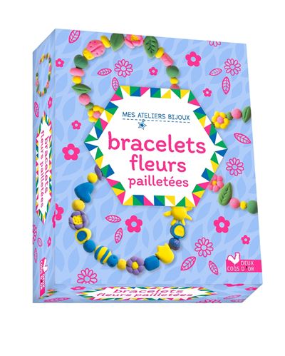 Mon bracelet fleurs pailletées