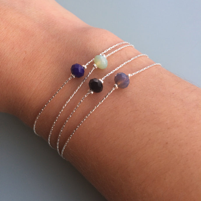 Bracelets perle argentés