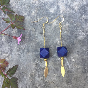 Boucles d'oreilles myosotis