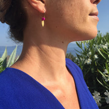 Charger l&#39;image dans la galerie, Boucles d&#39;oreilles bougainvillier
