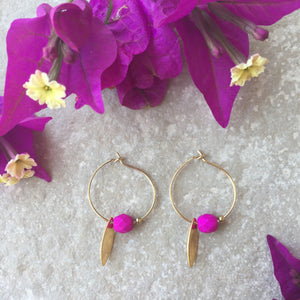 Boucles d'oreilles bougainvillier
