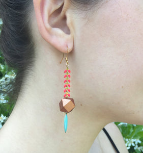 Boucles d'oreilles bruyère