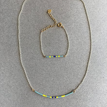 Charger l&#39;image dans la galerie, Bracelet barrette doré gris, jaune &amp; bleu roi