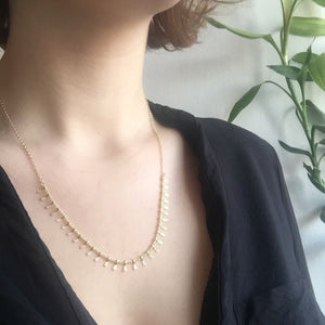 Collier gouttes dorées
