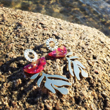 Charger l&#39;image dans la galerie, Boucles d&#39;oreilles algues dorées