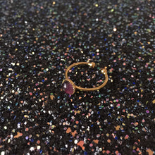 Charger l&#39;image dans la galerie, Bague plaquée or &amp; améthyste