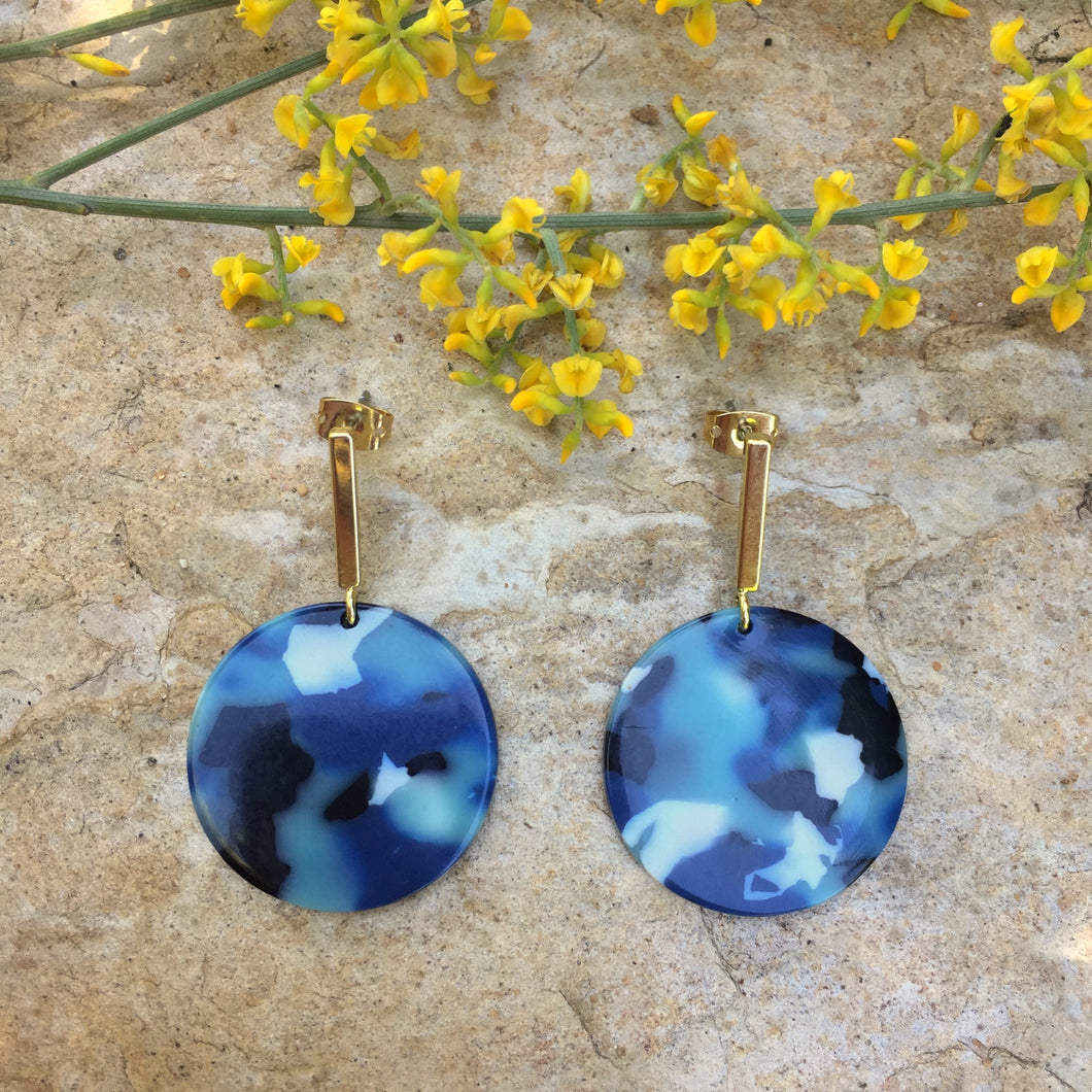 Boucles d'oreilles tiges multicolores