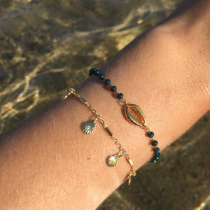 Bracelet coquillage doré