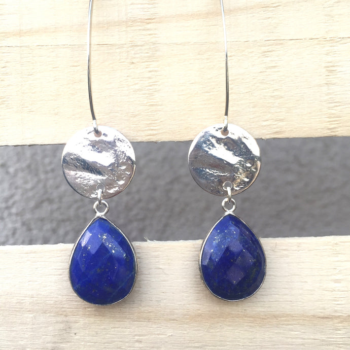 Boucles d'oreilles argent 925 - lapis lazuli