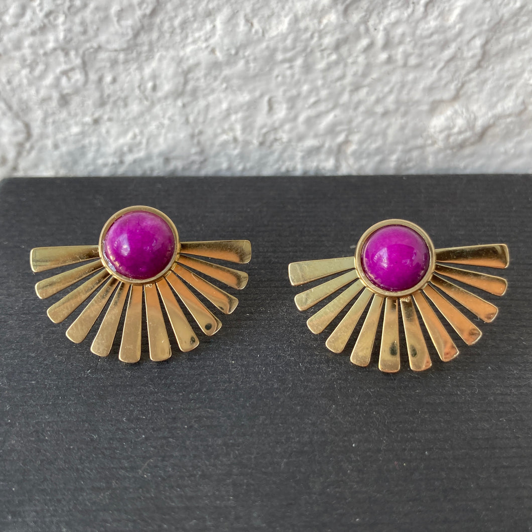 Boucles soleil aztèque fuchsia