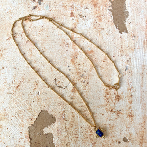 Collier Lapis lazuli plaqué or