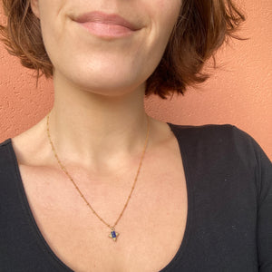 Collier Lapis lazuli plaqué or